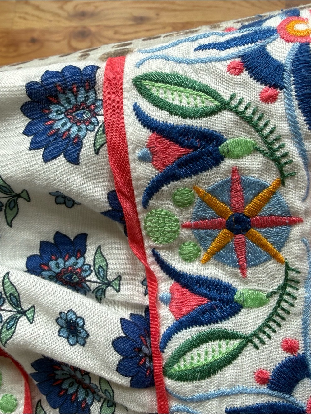 Boden Frill Embroidered Midi Dress - Picture 7 of 7